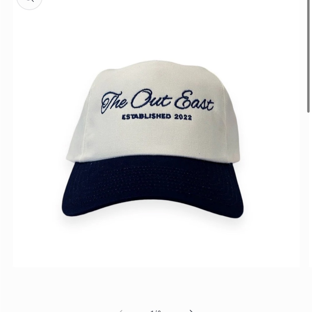The Out East Original Cap White and Navy - great condition